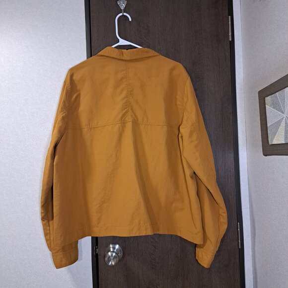 Eddie Bauer Ravenna Shirt Jacket Nylon Brown/Tan Color XL Women's Lightweight - Picture 3 of 7